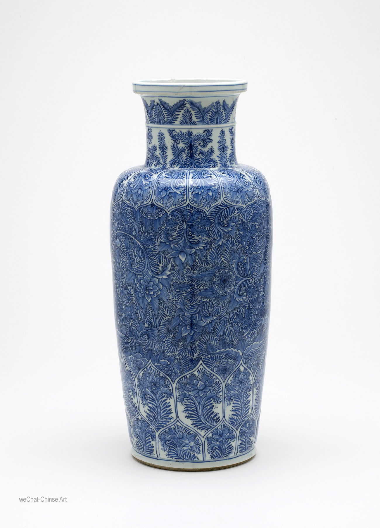 Kangxi vase with dense vine decorations